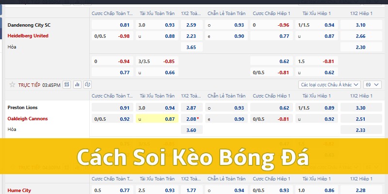 Tìm hiểu về cách soi kèo bóng đá